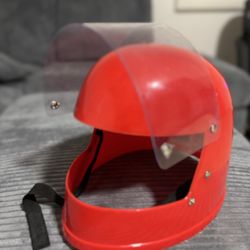 Red Helmet Halloween Prop