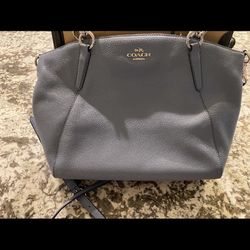 COACH Slate Blue Purse, Hand Bag