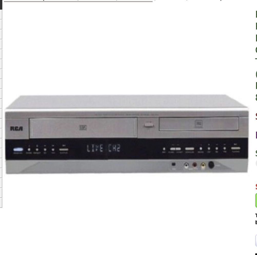 RCA DRC8312N DVD Recorder/Hi-Fi VCR Combo, DV-Input with DV CAM Control, Smart Record, One-Touch Copy VHS to Disc