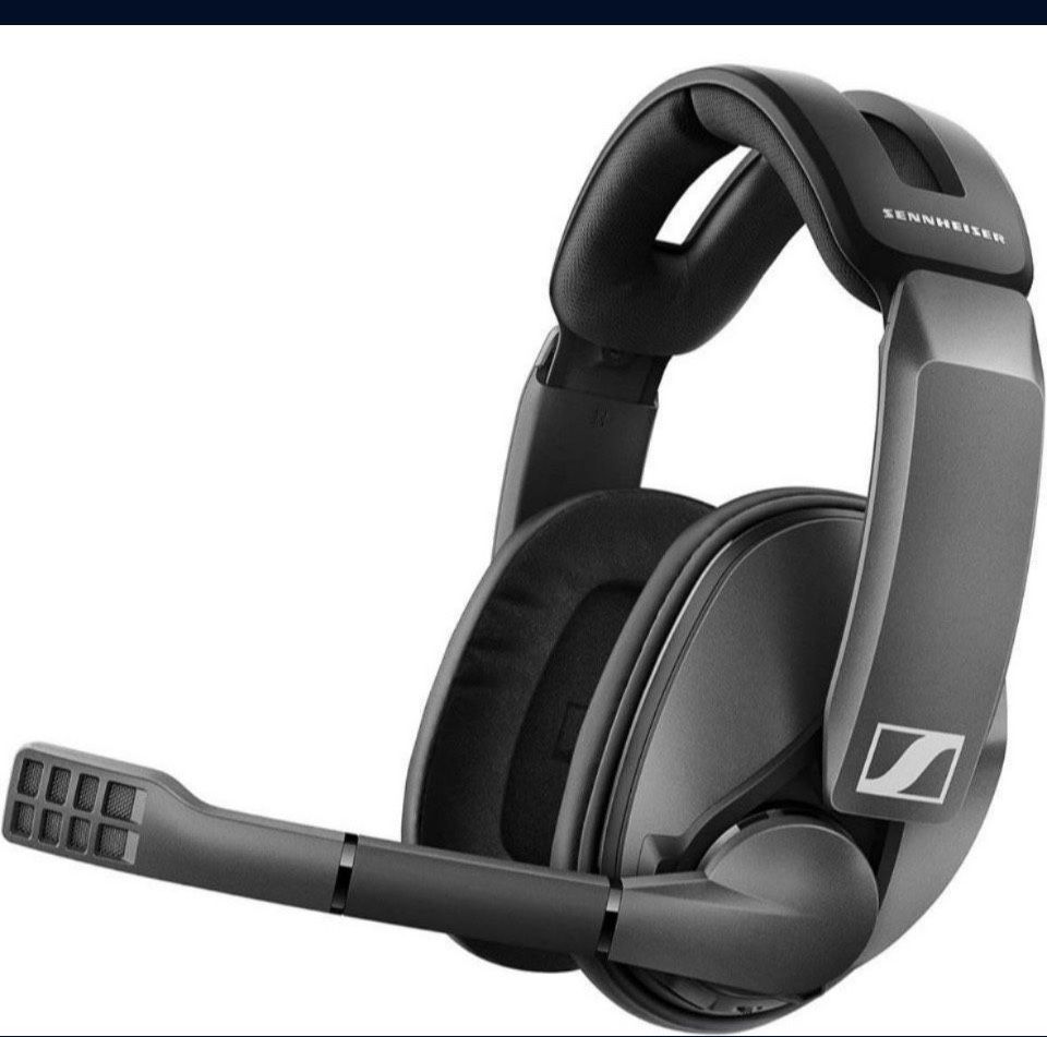 Open Box Sennheiser GSP 370 Over-Ear Wireless Gaming Headset, Low-Latency Bluetooth, Noise-Cancelling Mic, Flip-to-Mute, Audio Presets - PC, Mac, Wind