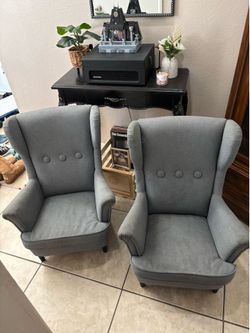 IKEA kids STRANDMON  gray chair set of 2