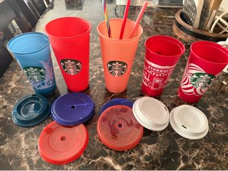 Starbucks set of color changing cups