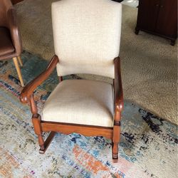 New Fabric And Excellent Condition Rocking Chair