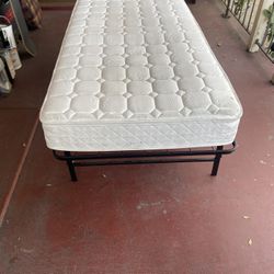 Twin Size Mattress and Bed Frame 