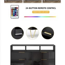 6 drawer dresser with led lights