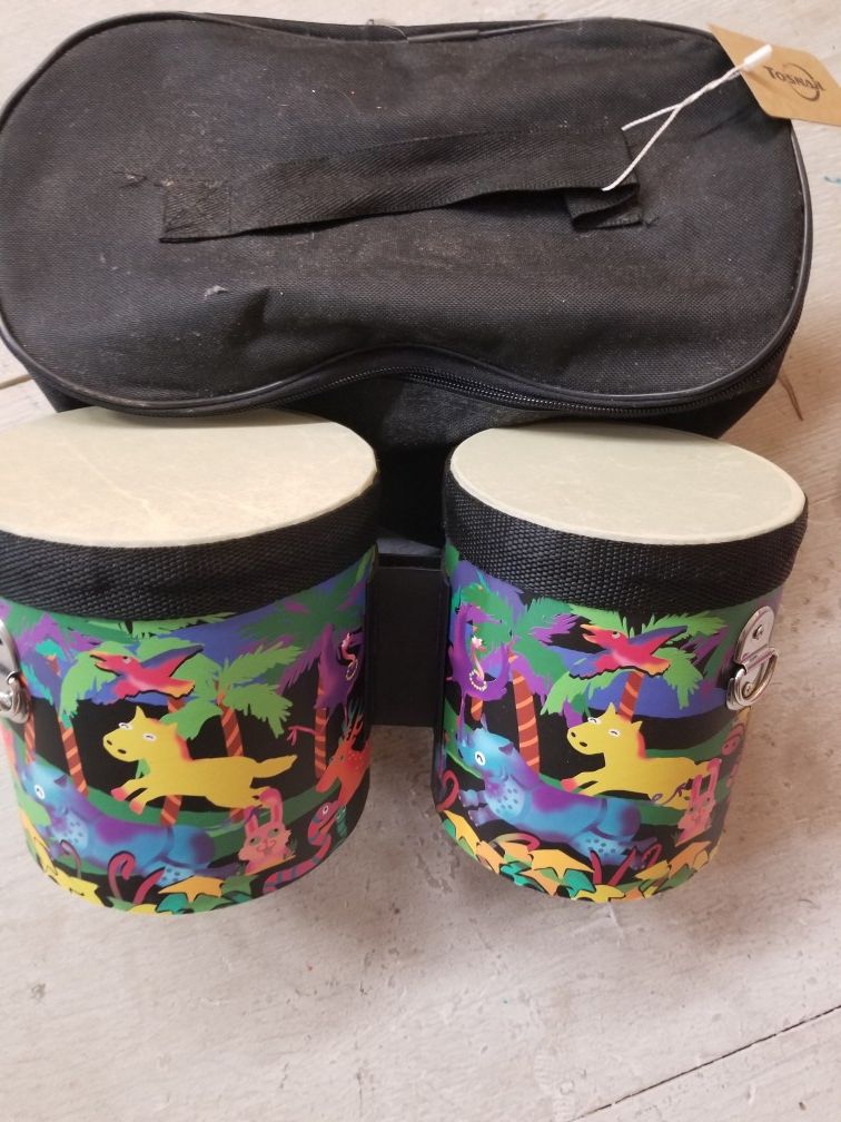 Kids bongo set with case