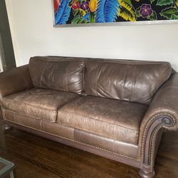 Leather Bernhardt Sofa And Leather Armchair $200 for Both