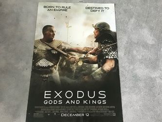 2014 Official 20th Century Fox Movie Poster Exodus Gods & Kings Christian Bale Double Sided