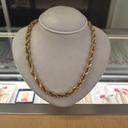 10k Solid Gold Rope Chain 84.6 Grams 24 Long Layaway Available 10%dwon If You Interested Please Make Sure You Ask For Maribel Thank You 