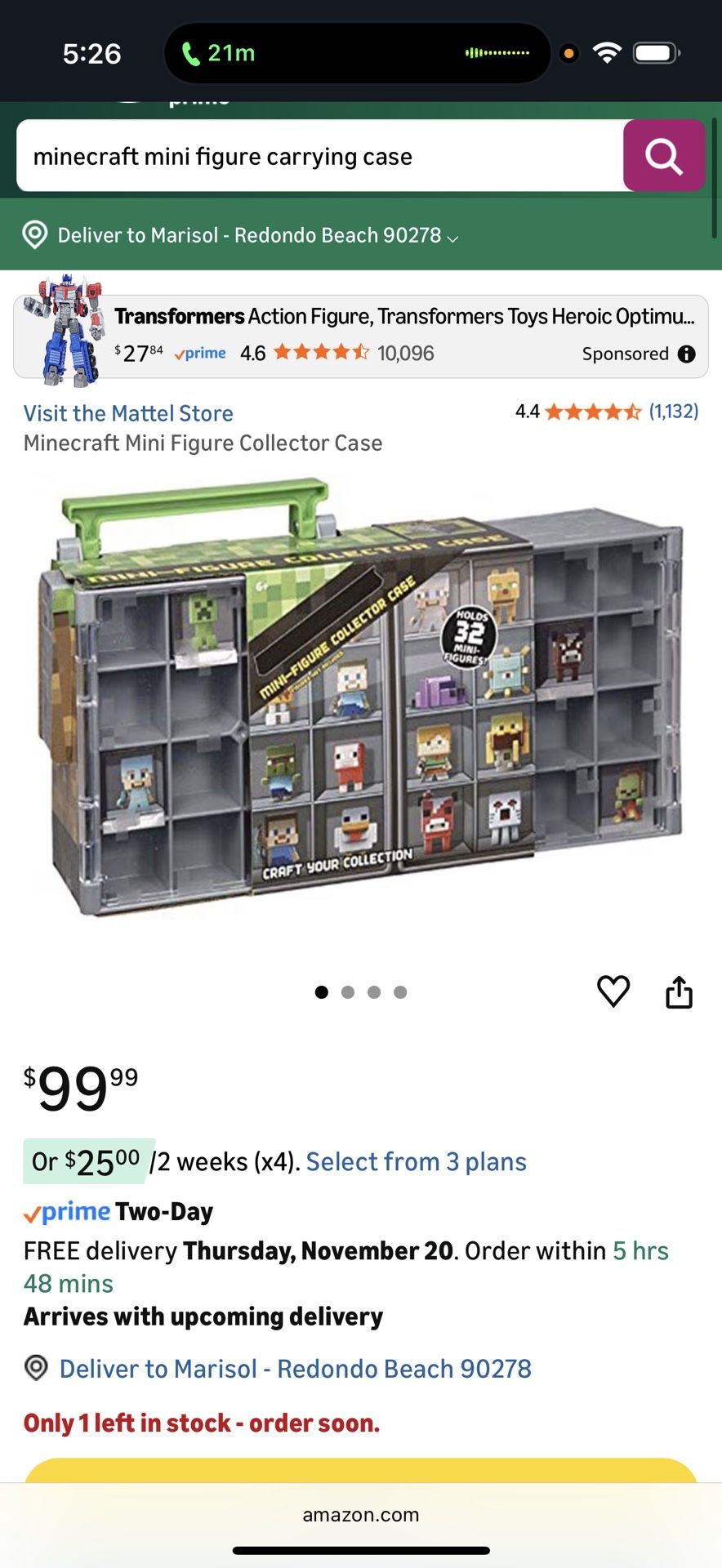 Minecraft Mini Figure Collector Case 