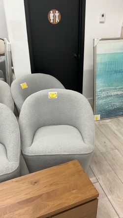 Gray swivel accent chairs