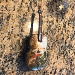 Vintage RS Porcelain Violin Shape Music Trinket Box