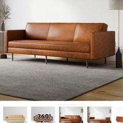 West Elm Axel Leather Sofa 89"

