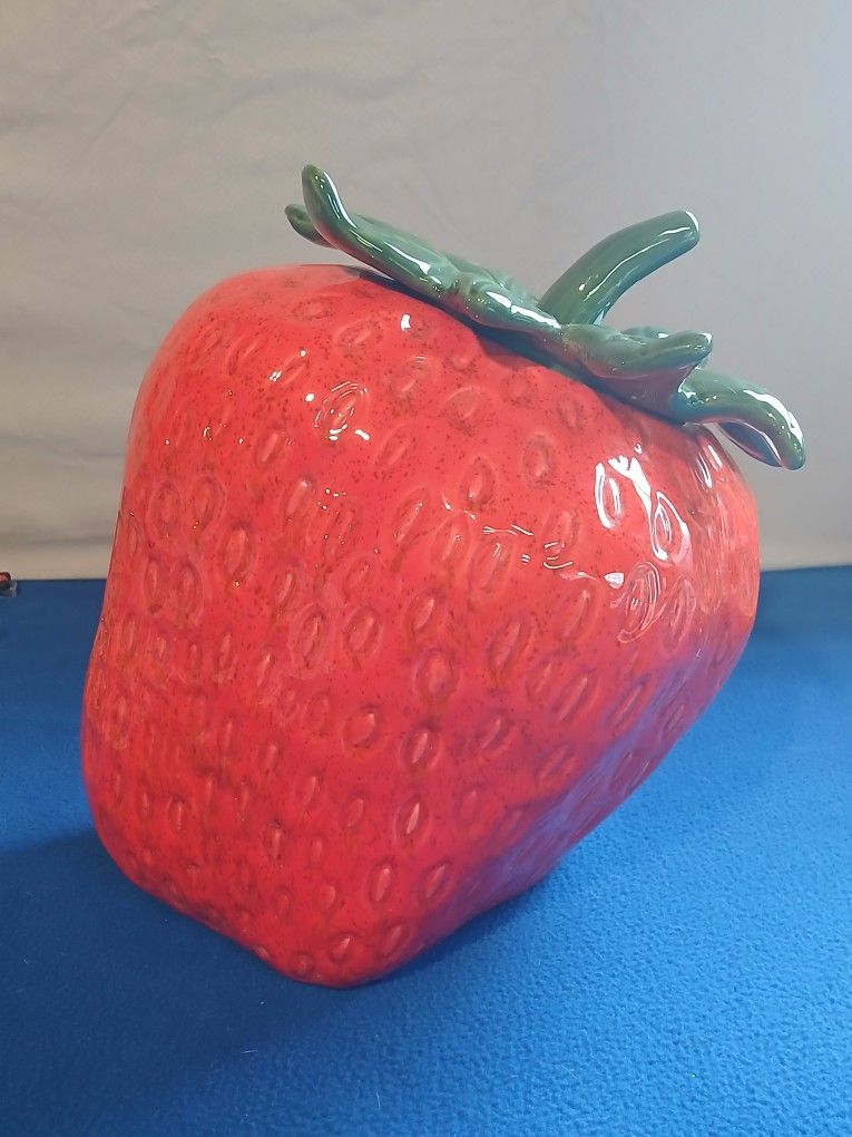 Rare Vintage Tilting Strawberry Cookie Jar
