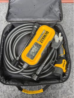Dewalt Level-2 Portable Electric Vehicle EV Charger up to 32 Amps, 120-240-Volt AC 7.6 KW, 25 Ft. Cable, Weatherproof