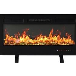 Brand New 50" Fireplace HEATER INSERT W LEGS 14 LED LIGHT COLORS & MULTI SETTINGS BNIB NEVER USED 