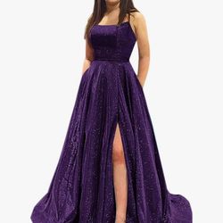 Glitter Satan Formal Dress