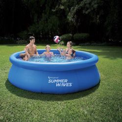 🏖 Summer Waves 10-ft Quick Set Ring Swimming Pool🏖