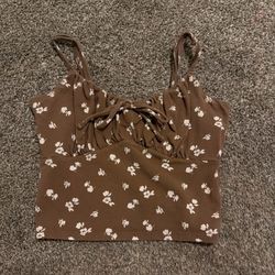 brown crop top