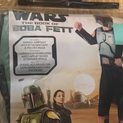 STAR.6 WARS  (BOBA  FETT) Kids Size Large 12-14