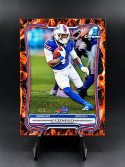 James Cook Bowman Chrome Buffalo Bills 1/3 Card