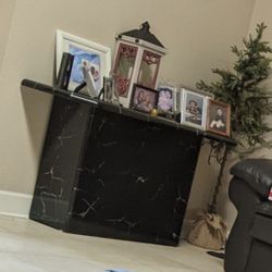 Black And White Marbled Sofa Table