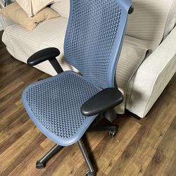 Herman Miller Celle Ergonomic Office Chair - Navy Blue, Adjustable, Breathable