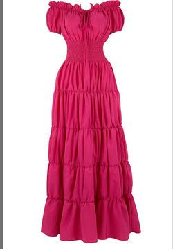 Irish Faire Renaissance Dress Pirate Costume Medieval Dress Peasant Fairy elf ears flower headband 