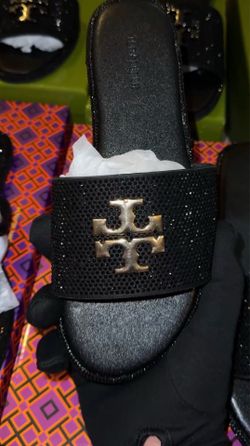 Tory Burch sandals black n gold