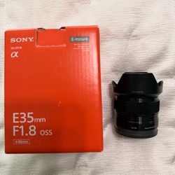 Sony 35mm f1.8 OSS Prime Lens E Mount