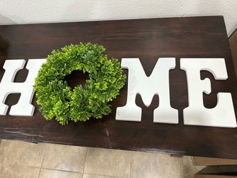 Like New-Decorative Letters With Wreath ( Spells Out “HOME”)