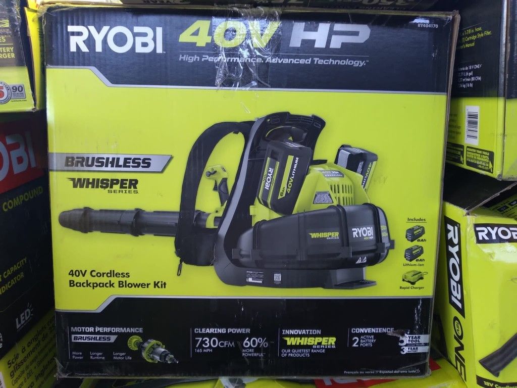 Blower Kit Ryobi 40v Backpack Blower BACKPACK BLOWER RYOBI 40V