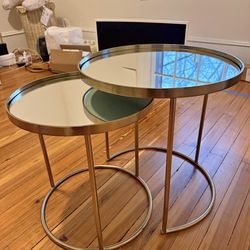 Zara Home Mirrored Brass Nesting Tables