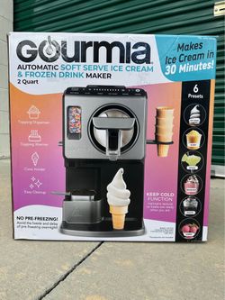 Gourmia Soft Serve Ice Cream Maker – 2QT Frozen