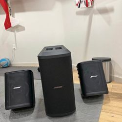 Bose S1 Pro Plus , Bose S1 subwoofer, microphone and Bose Bluetooth