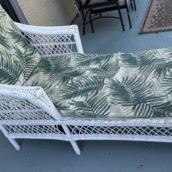 Antique Wicker Chaise Lounge