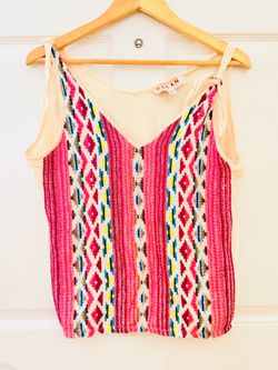 SMALL Anthropologie Woven Tank Top
