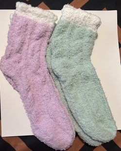 Winter Cozy Fuzzy Socks 2 Pairs - Microfiber Soft Touch, Super Comfy~