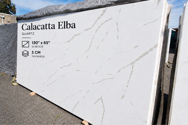 Calacatta Elba Quartz Slab – 3CM – 130" x 65"