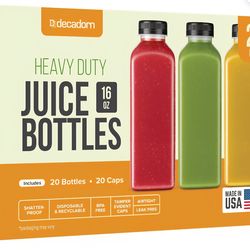 Heavy Duty Plastic Bottles (20 - 16oz.)