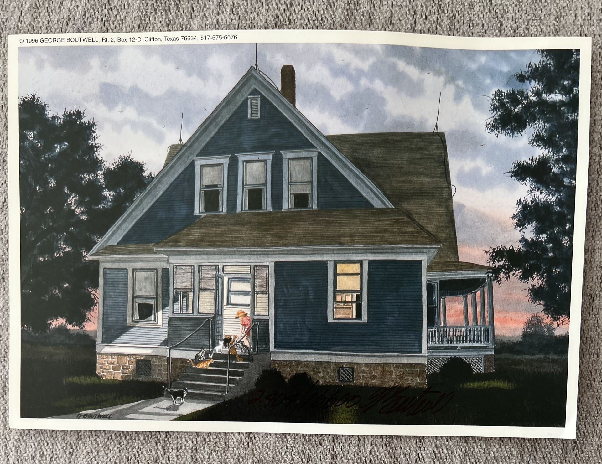 George Boutwell Signed And Numbered Print -"Backdoor Breakfast" - 2404 Of 16600