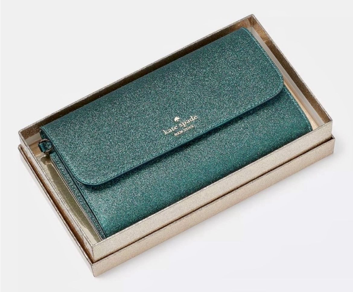 Kate Spade Medium Flap Glitter Wristlet