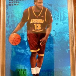 2013-14 Fleer Precious Metal Gems JAMES HARDEN Card #245 serial#43/50 BLUE! Rare 