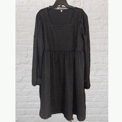 Brand New (Size 2XL) Women's Plus Size Black Ribbed Dress