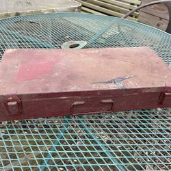Vintage Toolbox Case With Items 17”x8”