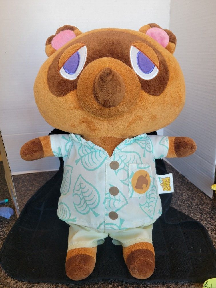 Nintendo Animal Crossing TOM NOOK 18" Plush Decorative Pillow 2020 EUC