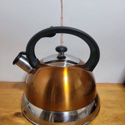 Stainless China Tea Kettle  Quick Heat Distribution 2.8 Quart. Condition As You See On Pictures. 