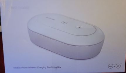 Mobile Wireless Fast Charging & Sterilizimg Box
