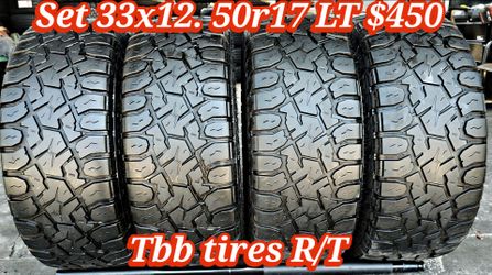 Set of 4 tbb tires R/T 33x12. 50r17 LT ‼️free instalation and balance ‼️