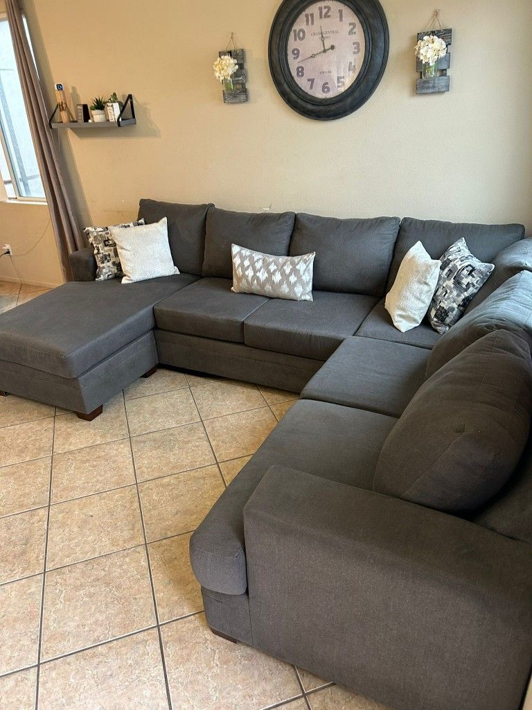 Beautiful Dark Grey Sectional Couch From Living Spaces 